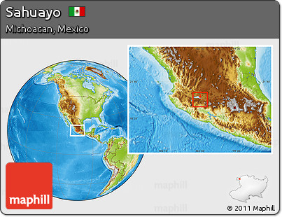 Physical Location Map of Sahuayo