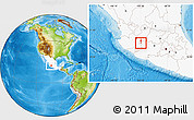 Physical Location Map of Sahuayo, highlighted country