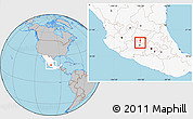 Gray Location Map of Santa Ana Maya, highlighted country