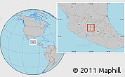 Gray Location Map of Santa Ana Maya