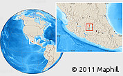 Shaded Relief Location Map of Santa Ana Maya