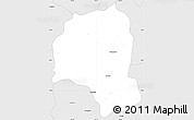 Silver Style Simple Map of Tacambaro