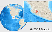 Shaded Relief Location Map of Tinguindin