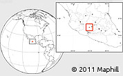 Blank Location Map of Tzintzuntzan