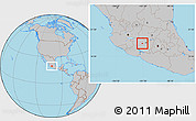 Gray Location Map of Tzintzuntzan