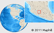 Shaded Relief Location Map of Tzintzuntzan