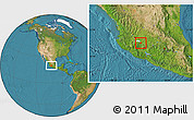 Satellite Location Map of Villamar