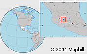 Gray Location Map of Yurecuaro