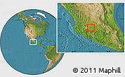 Satellite Location Map of Yurecuaro