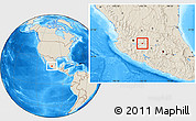 Shaded Relief Location Map of Yurecuaro