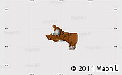 Physical Map of Zacapu, cropped outside