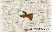 Physical Map of Zacapu, shaded relief outside
