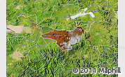 Physical Map of Zinapecuaro, satellite outside