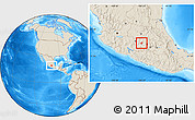 Shaded Relief Location Map of Zitacuaro