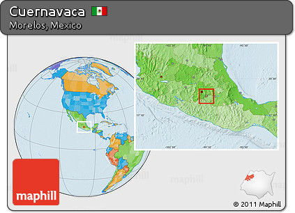 Political Location Map of Cuernavaca