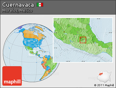 Political Location Map of Cuernavaca