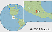 Savanna Style Location Map of Cuernavaca, highlighted parent region