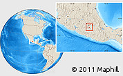Shaded Relief Location Map of Jojutla
