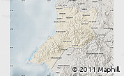 Shaded Relief Map of Compostela, semi-desaturated