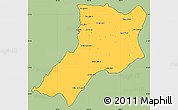 Savanna Style Simple Map of Compostela, cropped outside