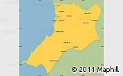 Savanna Style Simple Map of Compostela, single color outside