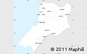 Silver Style Simple Map of Compostela, single color outside