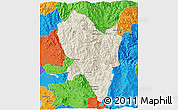 Shaded Relief 3D Map of El Nayar, political outside
