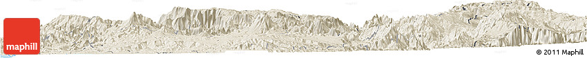 Shaded Relief Horizon Map of El Nayar