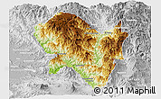 Physical Panoramic Map of El Nayar, lighten, desaturated