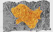 Political Panoramic Map of El Nayar, desaturated