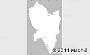 Gray Simple Map of El Nayar, single color outside