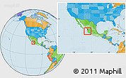 Political Location Map of Islas Marietas, within the entire country