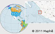 Political Location Map of Islas Marietas, highlighted country