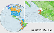 Political Location Map of Islas Marietas, highlighted parent region