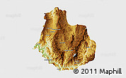 Physical 3D Map of La Yesca, single color outside