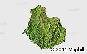Satellite 3D Map of La Yesca, single color outside