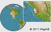 Satellite Location Map of La Yesca, highlighted parent region