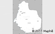 Gray Simple Map of La Yesca, single color outside