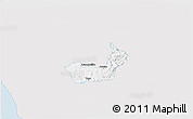 Silver Style 3D Map of Ruiz, single color outside