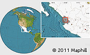 Satellite Location Map of Ruiz, highlighted country, highlighted parent region