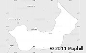 Silver Style Simple Map of Ruiz