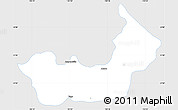 Silver Style Simple Map of Ruiz, single color outside