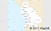 Classic Style Simple Map of Nayarit, single color outside