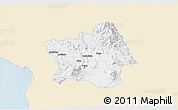 Classic Style 3D Map of Tepic, single color outside