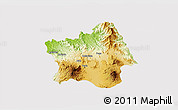 Physical 3D Map of Tepic, cropped outside