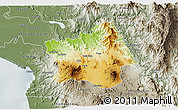 Physical 3D Map of Tepic, semi-desaturated