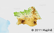 Physical 3D Map of Tepic, single color outside