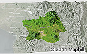 Satellite 3D Map of Tepic, lighten, semi-desaturated