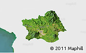 Satellite 3D Map of Tepic, single color outside