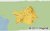 Savanna Style 3D Map of Tepic, single color outside